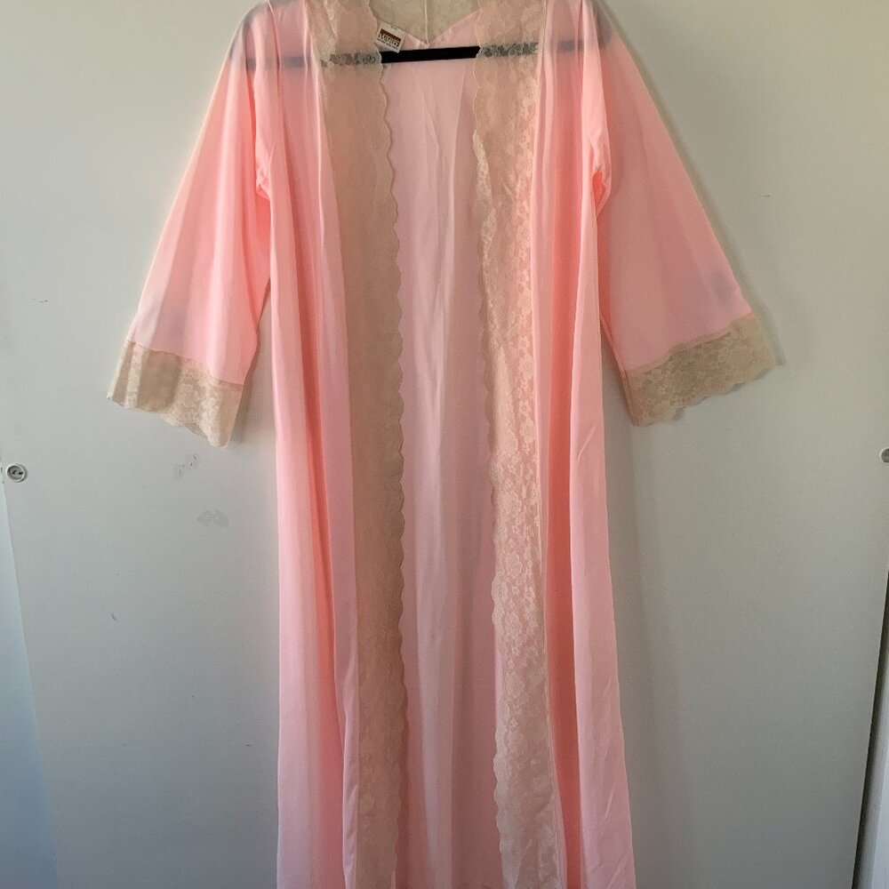 Montgomery Ward women's tunic, Sz SML 10 - 12, pink.